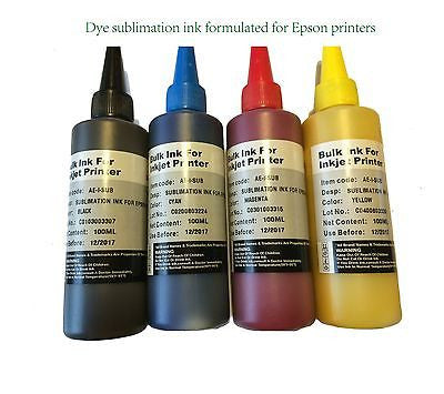 400ml DYE sublimation Ink for Epson refillable cartridges 126 127 200 252 220 79 - leafypro