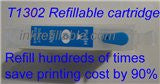 T130240 130 1302 cyan refillable ink cartridge for Epson stylus office B42WD BX320FW BX525WD BX535WD BX625FWD printer stag