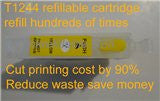 Epson T124420 T1244 124 Yellow refillable ink cartridge for stylus NX125 NX127 NX130 NX230 NX420 workforce 320 323 325 435 AIO