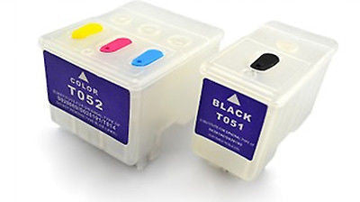 T051 T052 empty REFILLABLE ink cartridges for Epson stylus color 1500 1520 1520k