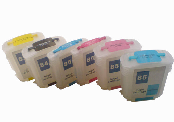 Refillable 84 85 ink cartridge set for HP Designjet 130 130gp 130nr 30 30n 90 90gp 90r series