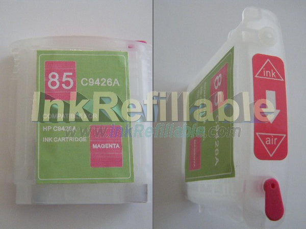 Refillable 85 magenta ink cartridge C9426A for HP Designjet 130 130gp 130nr 30 30n 90 90gp 90r series