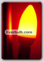 Red 0.5W 5 LED light bulb mini candelabra screw base