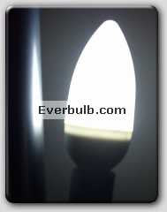 Cool white 0.5W 5 LED light bulb mini candelabra screw base