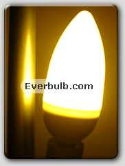 Warm white 0.5W 5 LED light bulb mini candelabra screw base