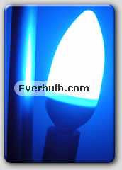 Blue 0.5W 5 LED light bulb mini candelabra screw base