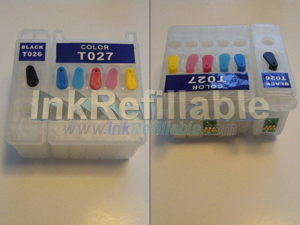 Refillable Epson T026201 T027201 T026 T027 ink cartridges for Epson stylus color photo 810 820 830 925 935 C50 PM-730C printers