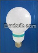 Green 2W LED light bulb replaces 25W household bulb