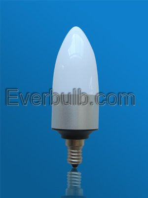 Warm white 3W High Power LED candelabra bulb E12 replaces 35~40W