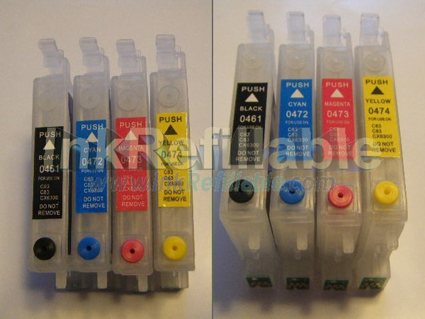 Refillable ink cartridges T0461 T0472 T0473 T0474 for Epson stylus C63 C83 CX6300 printer