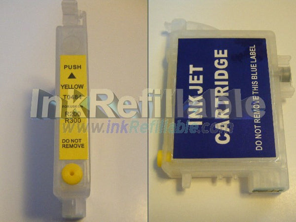 Refillable cartridge T0484 yellow ink 48 for Epson stylus photo R200 R220 R300 R320 R300M R340 RX500 RX600 RX620 PRINTERs