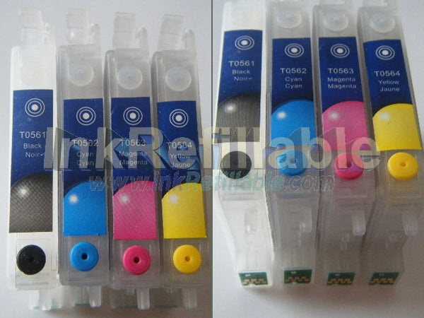 Refillable ink cartridges T0561 T0562 T0563 T0564 set for Epson Stylus photo Rx250 Rx430 Rx530 printer