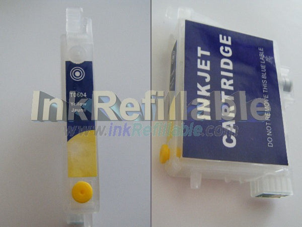 Refillable INK cartridge T0604 604 60 yellow Epson stylus C68 C88 CX3800 CX3810 CX4200 CX4800 CX5800F CX7800 C88+ inkjet printer
