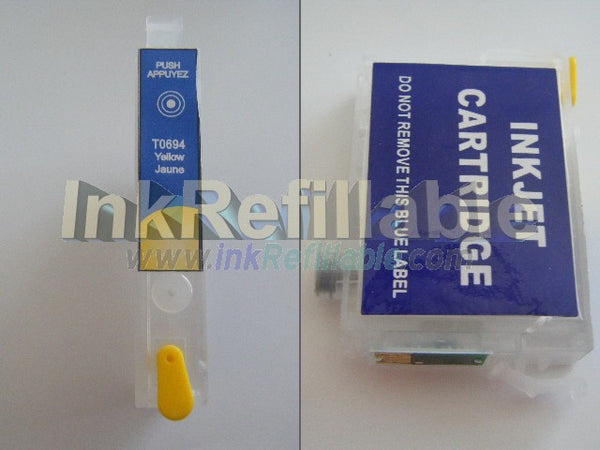 Refillable cartridge T0684 68 Yellow Epson Stylus CX5000 CX6000 CX7000F CX8400 CX9400F CX9475F C120 inkjet printer fax AIO