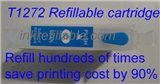 T127220 127 1272 cyan refillable ink cartridge for Epson stylus NX530 NX625 workforce 545 630 633 AIO printer