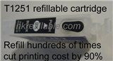T125120 T1251 125 black refillable ink cartridges for Epson stylus NX125 NX127 NX130 NX230 NX420 workforce 320 323 325 520 AIO